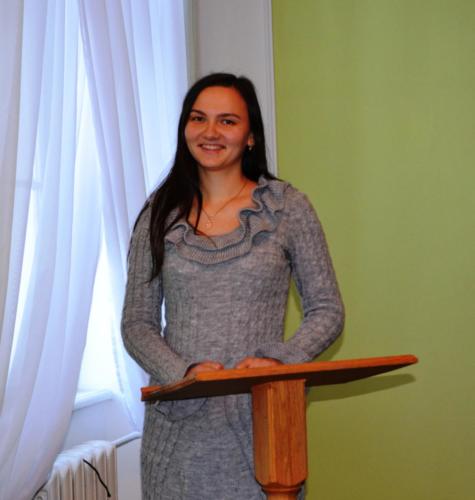 Модератор конференції - голова наукового товариства, Наталія Биців