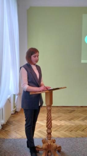 Виступає студентка ІІ курсу факультету початкової та мистецької освіти Хр